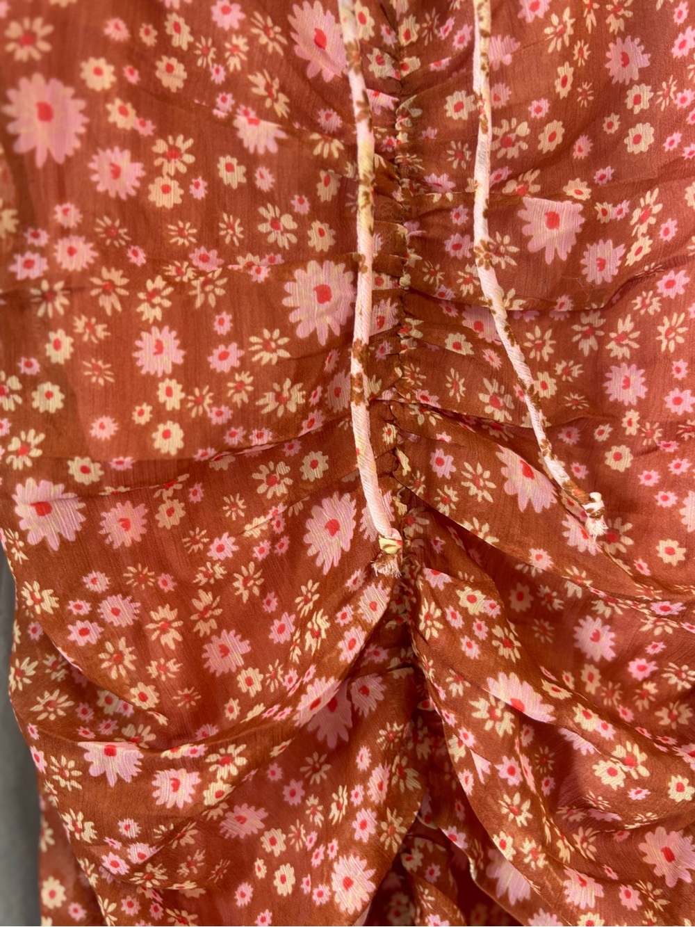 Free People Floral Puff Mini Dress XS - Picture 7 of 12